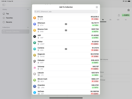 Cryptget - Crypto Portfolio iPad app afbeelding 4