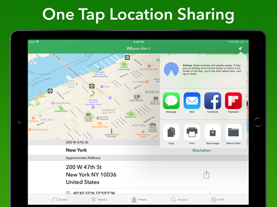Where Am I - Find My Address iPad screenshot 4 - Navigation app