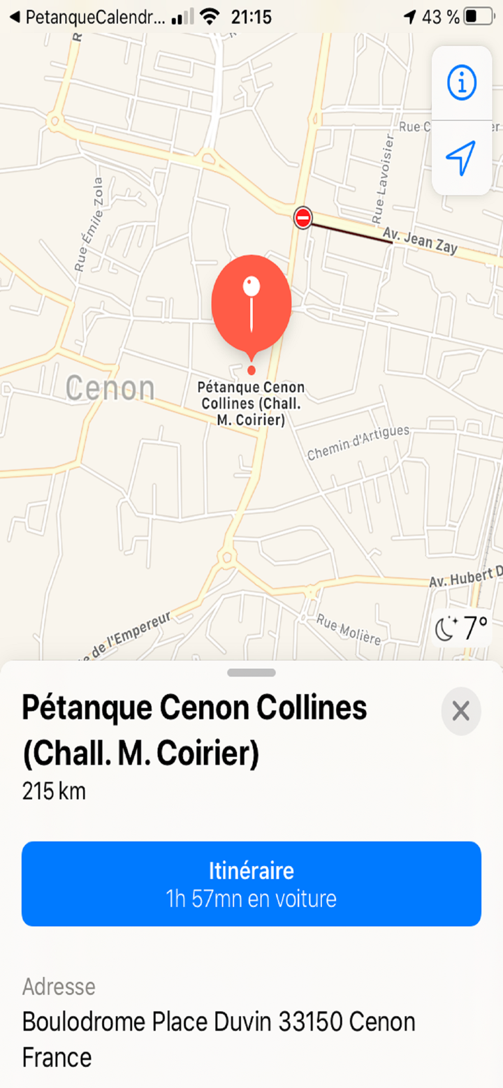 Pétanque Calendriers Concours screenshot 2