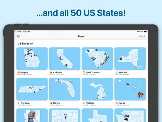 Photo Map - Travel Tracker iPad screenshot 6 - Travel app