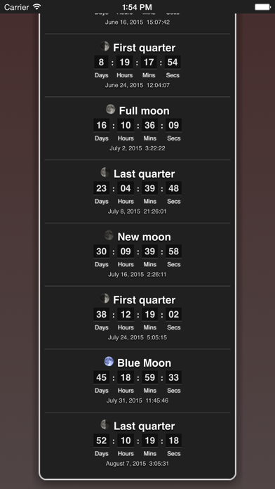 Moon Phases Screenshot