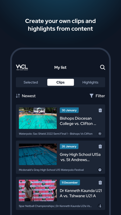 West Coast League Live Screenshot