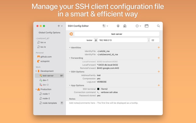 SSH Config Editor im Mac App Store