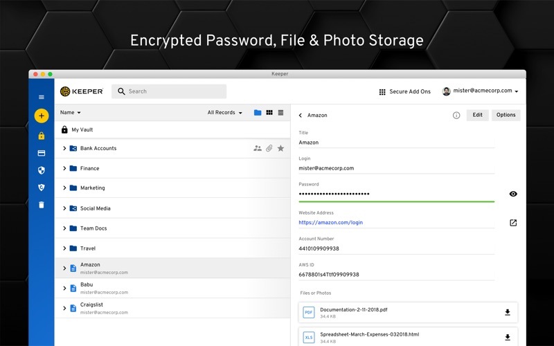 keeper password manager iphone screenshot 2