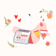 Period tracker, calendar app •