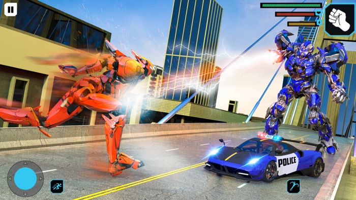 Police Robot War Car Games 3D