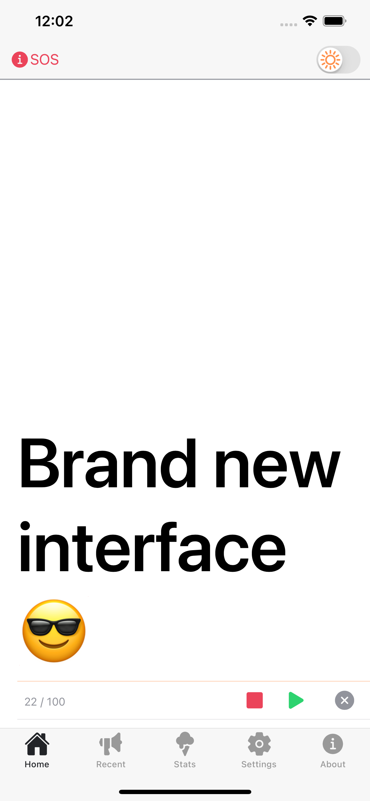 type and show