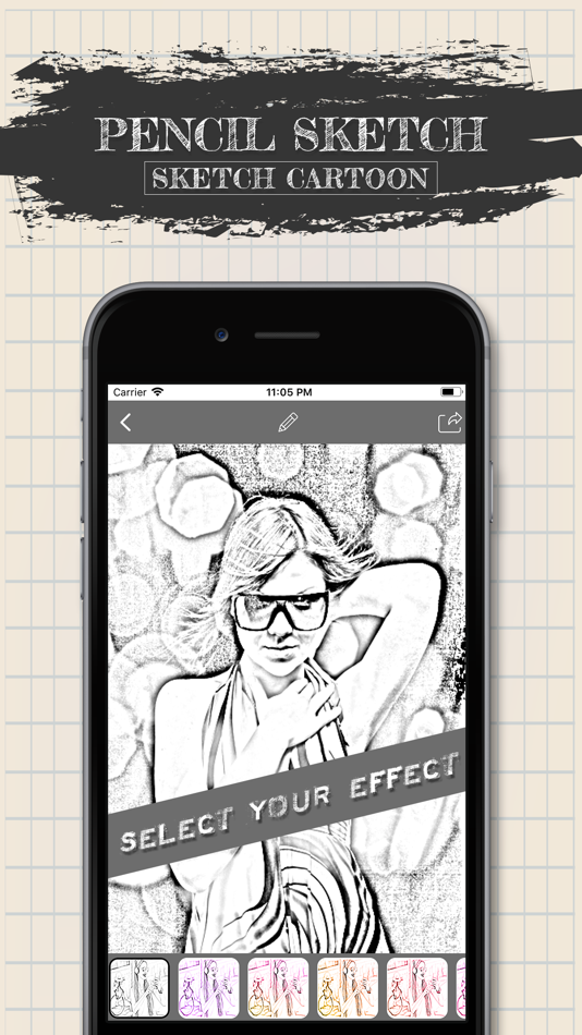 #4. Pencil Sketch-Sketch Cartoon (iOS) Podle: Arti Sharma