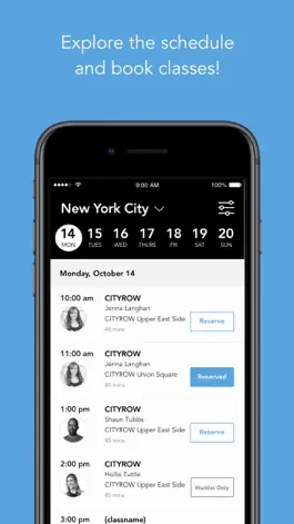 Game screenshot CITYROW Studios: group fitness hack