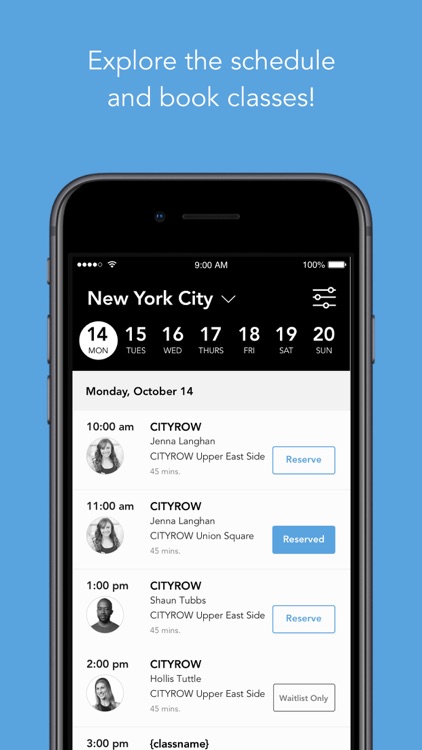CITYROW Studios: group fitness
