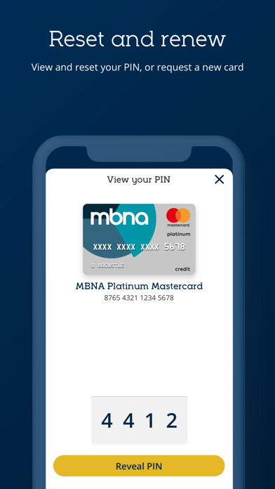 MBNA Mobile App Screenshot