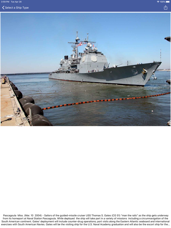 U.S Navy Ships: A History iPad screenshot