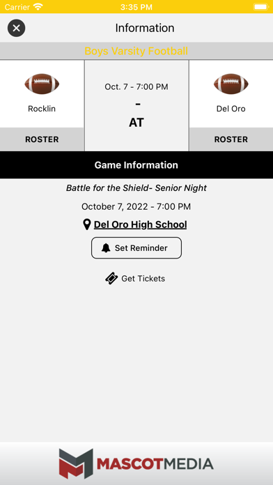 Del Oro Athletics Screenshot