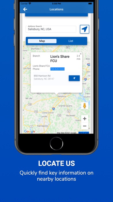 Lion's Share FCU Mobile App Screenshot