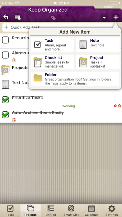 Alloy Tasks and To Do Screenshot