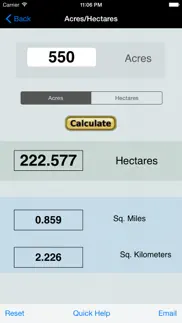 hectares, area calc/converter iphone screenshot 4