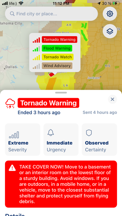 Weather Alerts: Severe, Storm Screenshot