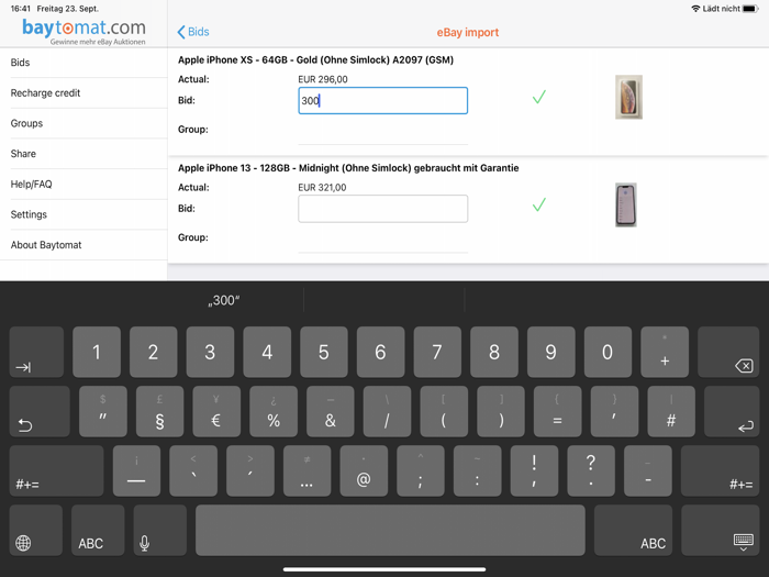 Sniper for ebay bid auctions