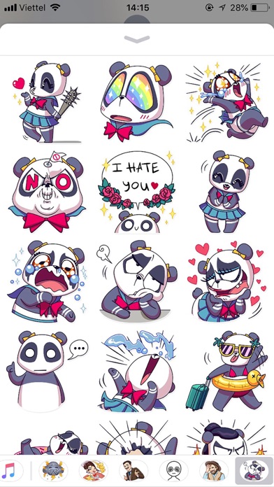 Cute Panda Pun Funny Stickers Screenshot