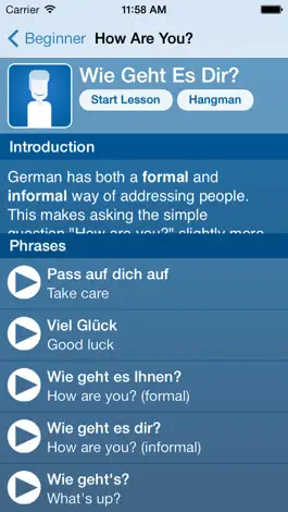 Game screenshot Learn German - Wie Geht's hack