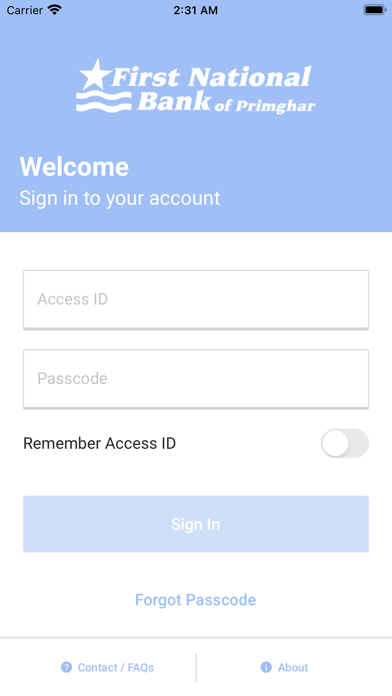 First National Bank Primghar Screenshot