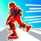 Avoid obstacles and go through the pose gates to gain speed