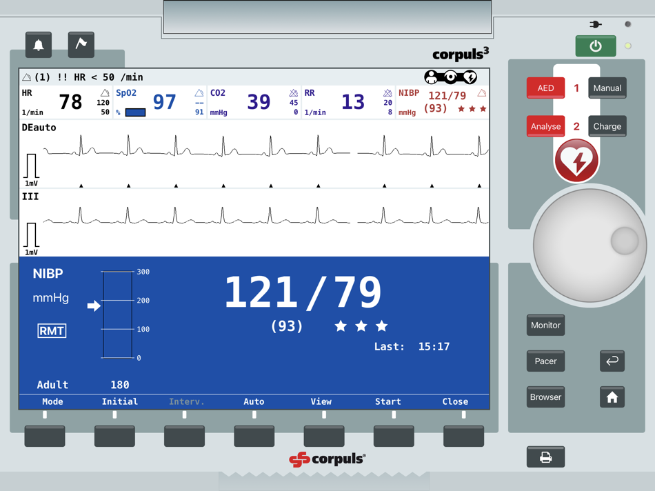 #6. corpuls simulation (iOS) Podle: corpuls GS Elektromedizinische Geräte G. Stemple GmbH