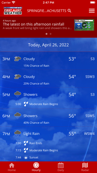 Western Mass News Weather Screenshot