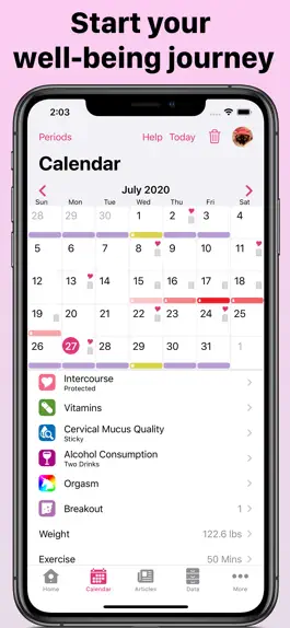 Game screenshot Period Tracking Calendar mod apk