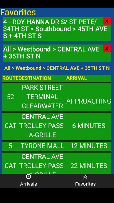 Pinellas PSTA Bus Tracker Screenshot