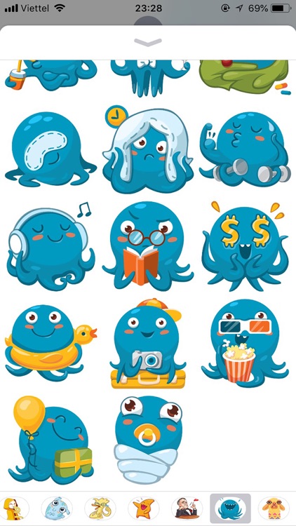 Octopus Cute Funny Stickers