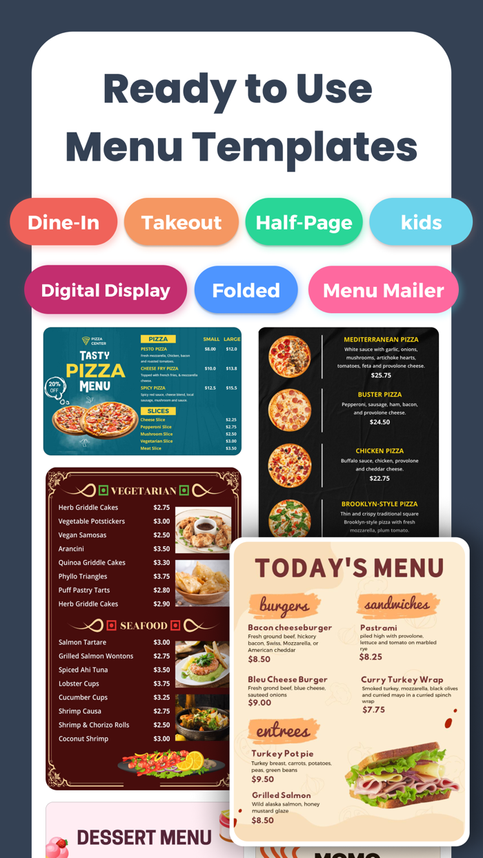 Menu Maker Menu Templates