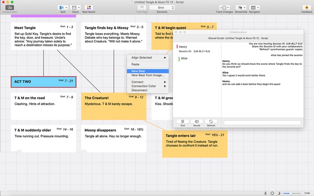 ‎Final Draft 12 Capture d'écran