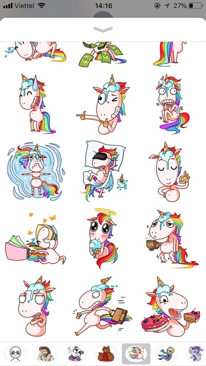 Crazy Pony Funny Stickers