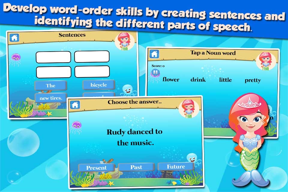 Mermaid Princess Grade 3 Games screenshot 4