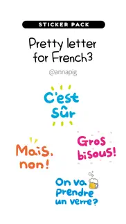 pretty letter for french3 iphone screenshot 1