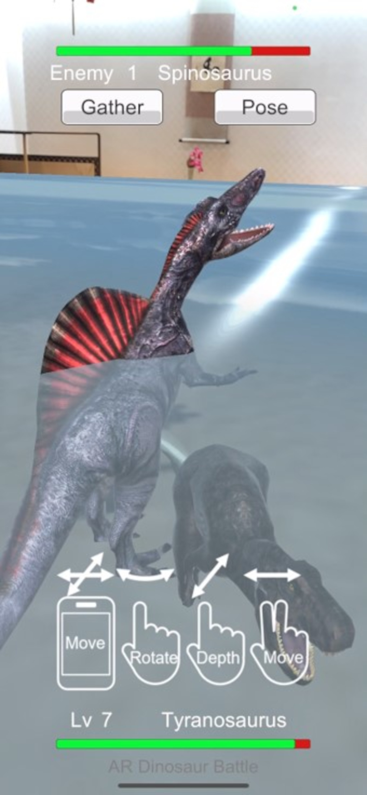 AR Dinosaur Battle (ARDB)