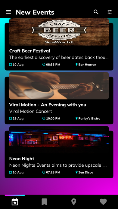 Socialite Events Screenshot