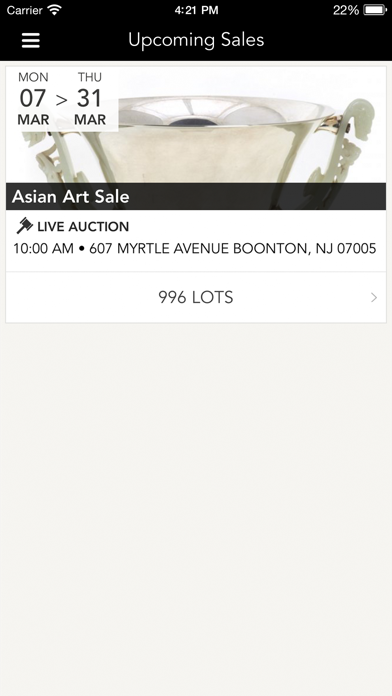 Millea Bros. Auctions Screenshot