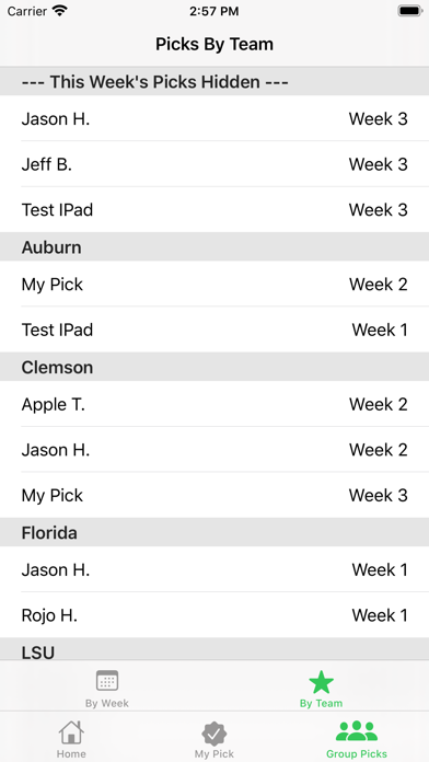 College Football Survival Screenshot