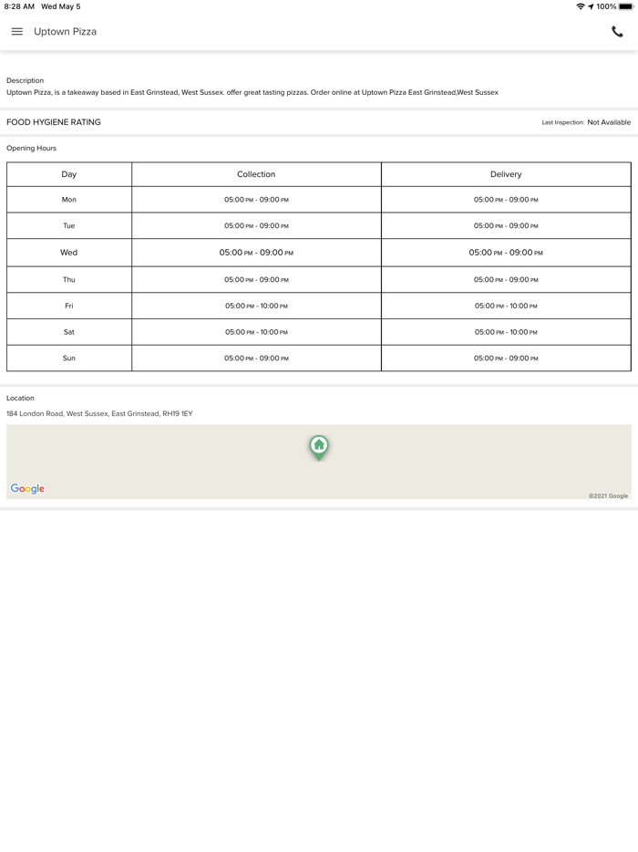 Uptown Pizza East Grinstead