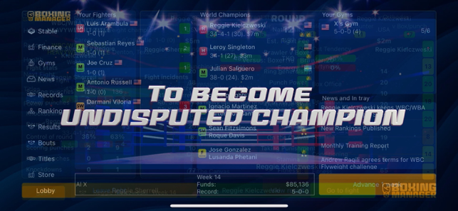 ‎Екранна снимка на Boxing Manager