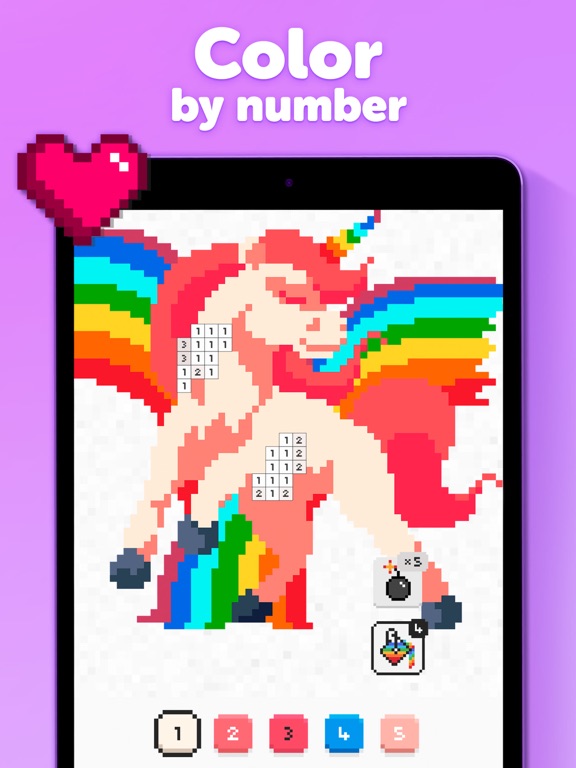 Screenshot #1 for UNICORN: Color by Number Games