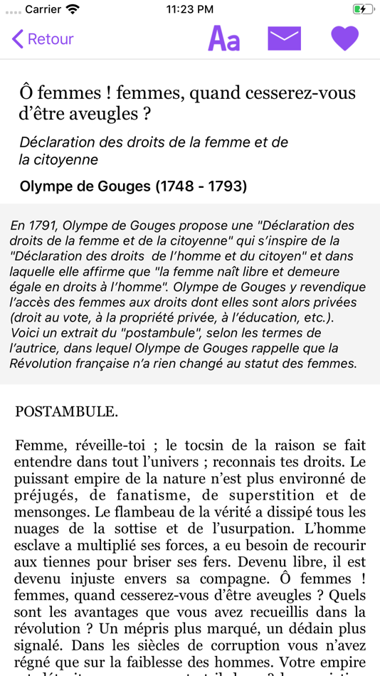 #2. Un Texte Une Femme (iOS) 由: It's Sauquet.com