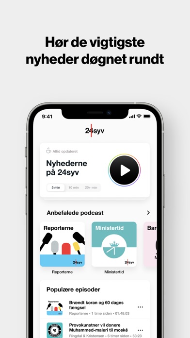 24syv: Dine nyheder & podcast Screenshot