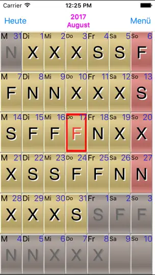 Screenshot von MeineSchich auf dem iPhone 1