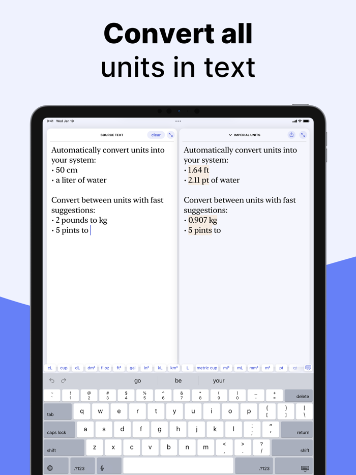 Uniter Smart Unit Conversion