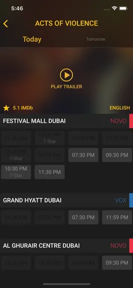 Game screenshot UAE - Cinemas & Events apk