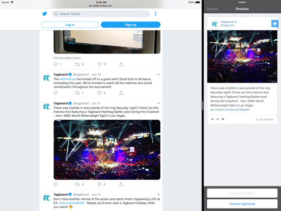 Tagboard Go iPad screenshot 5 - Social Networking app