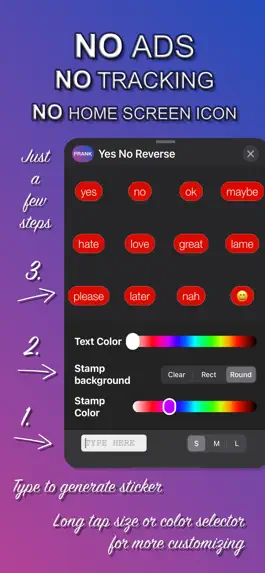 Game screenshot Prank Stickers for iMessage hack